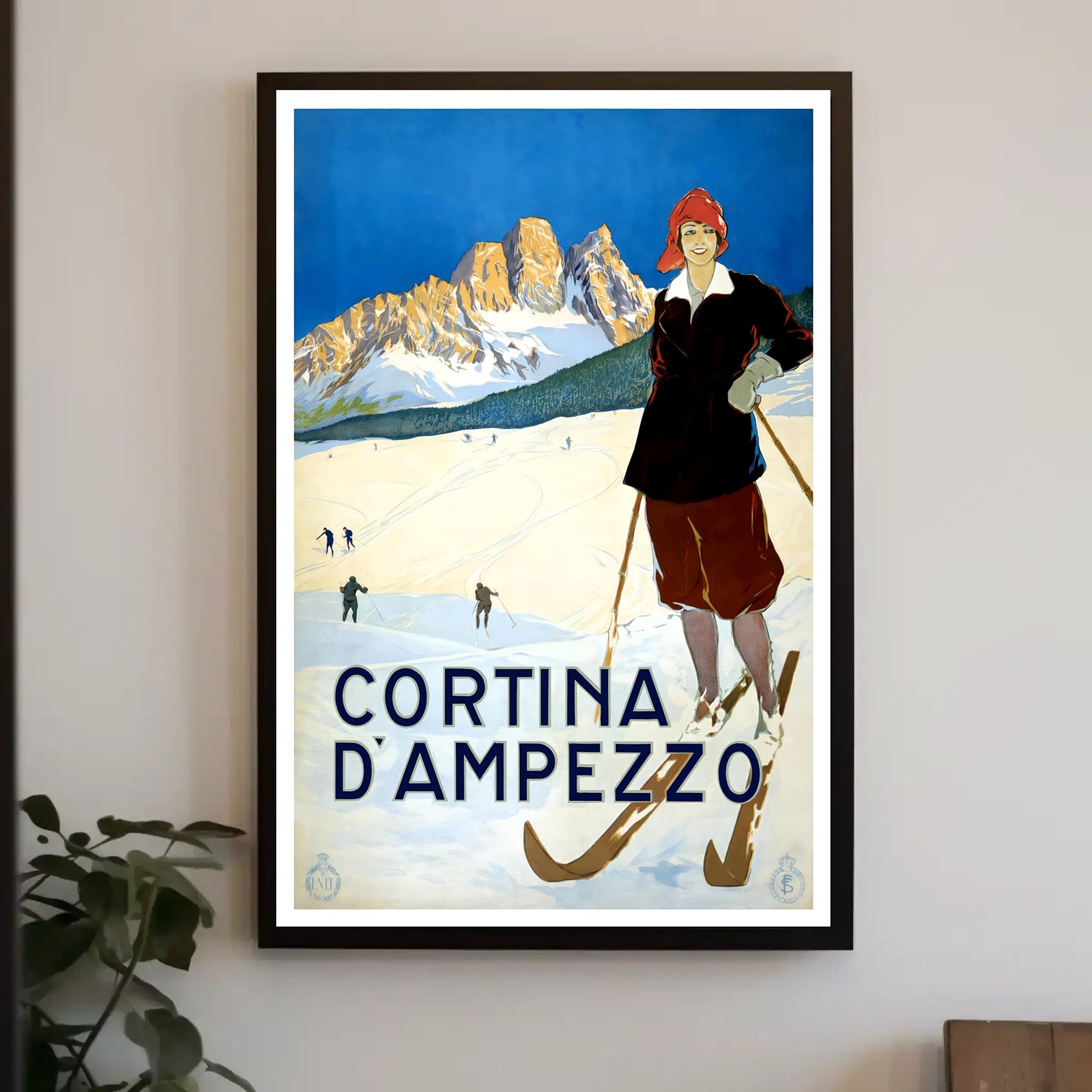 Winter Sports in Cortina d'Ampezzo Poster PosterGoat