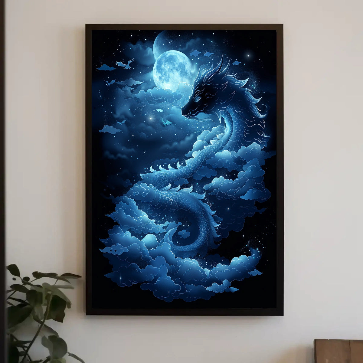 Mystical Dragon Celestial Fantasy Art Poster