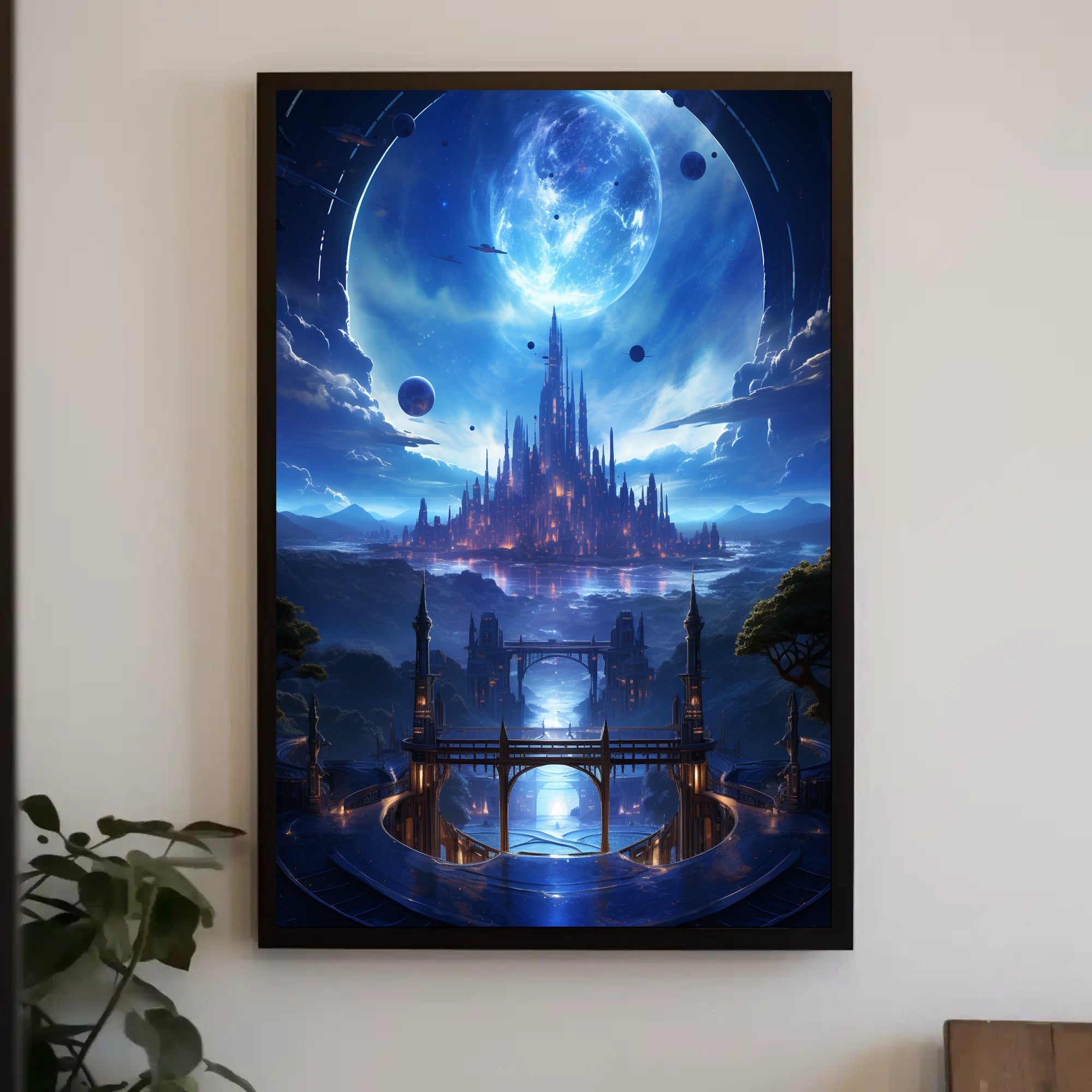 Celestial Cityscape Poster
