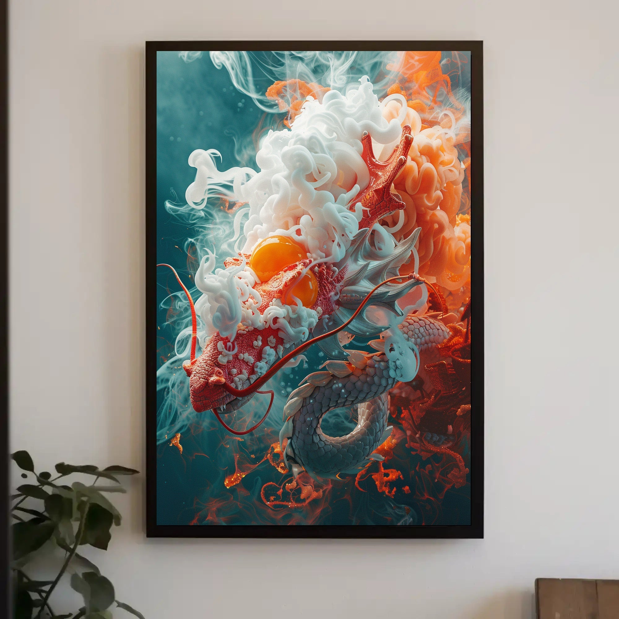 Mystical Dragon Fantasy Art Poster: Hyper-Realistic Design PosterGoat