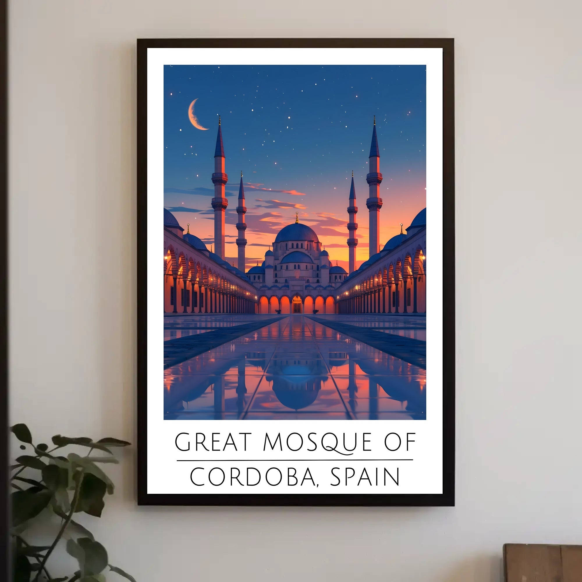 Great Mosque Twilight Serenity Cultural or Heritage Poster