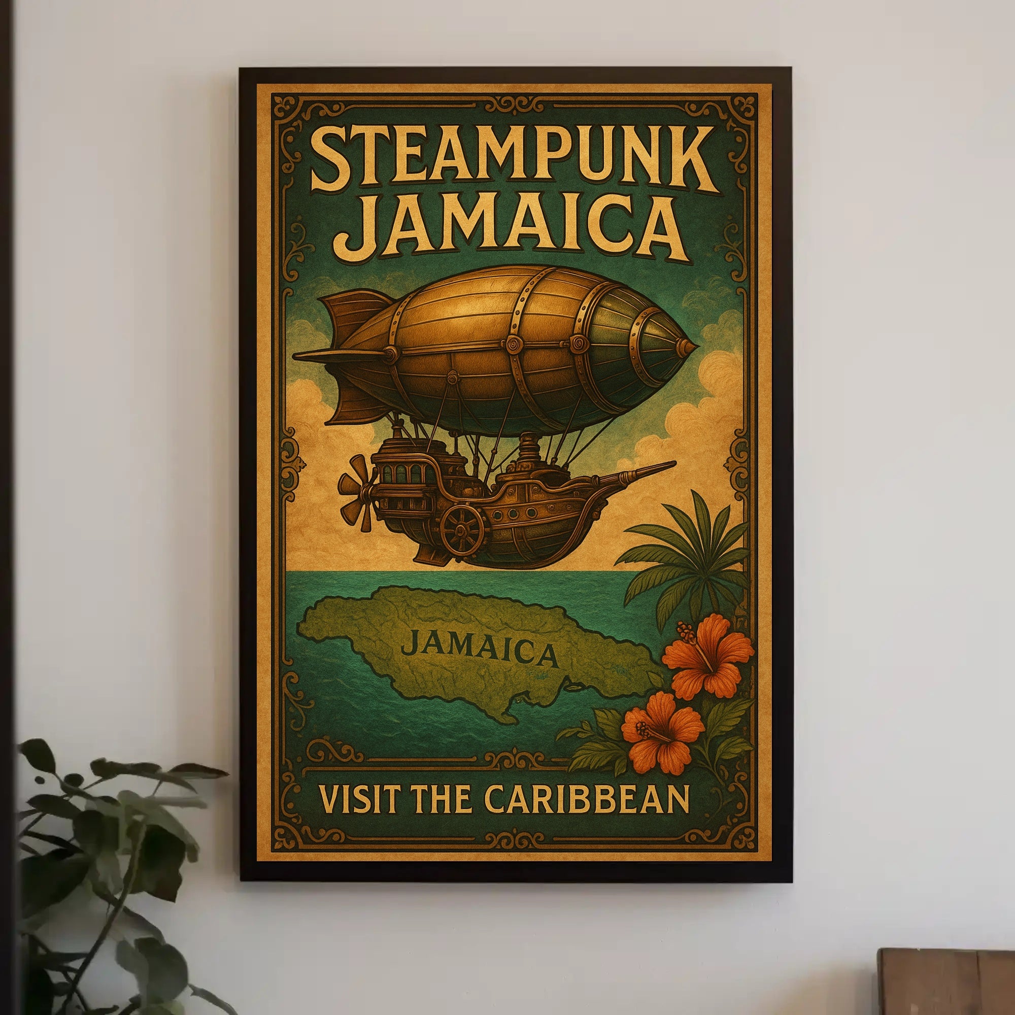 Steampunk Jamaica Adventure Poster