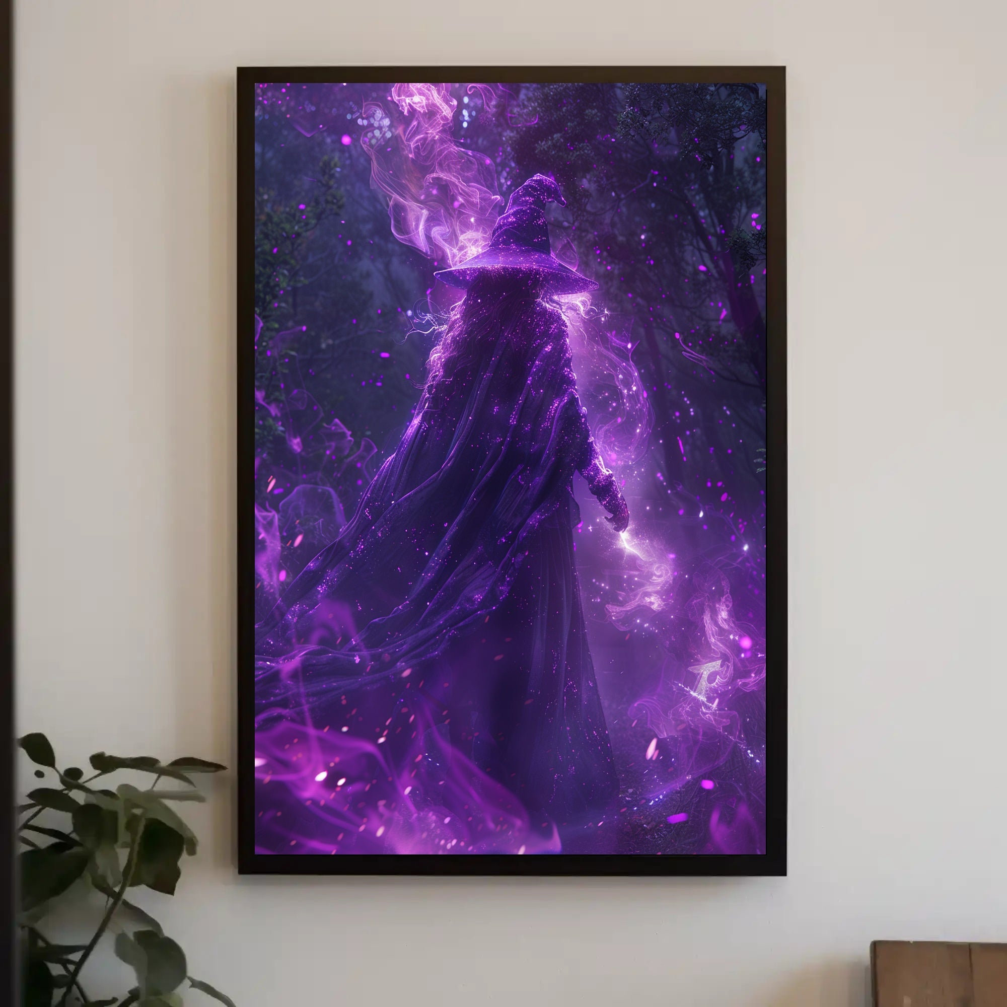 Enchanted Sorcerer in the Woods Art Print Poster PosterGoat