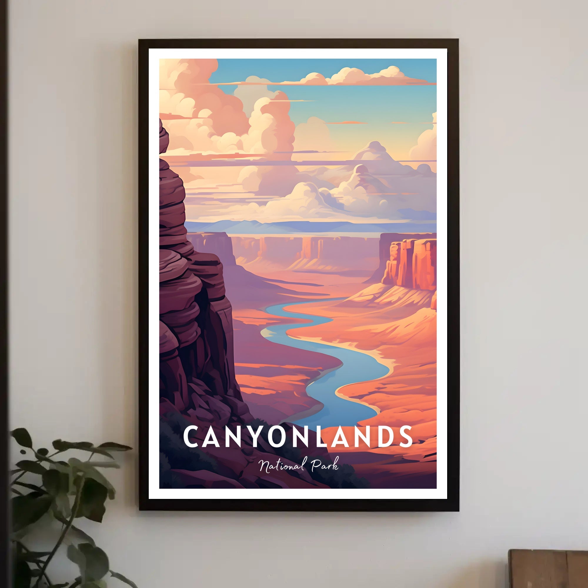 Canyonlands Scenic Vintage Travel Poster Print