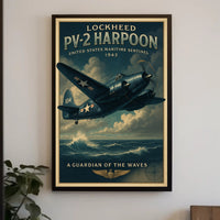 Lockheed PV2 Harpoon Vintage Aviation Poster