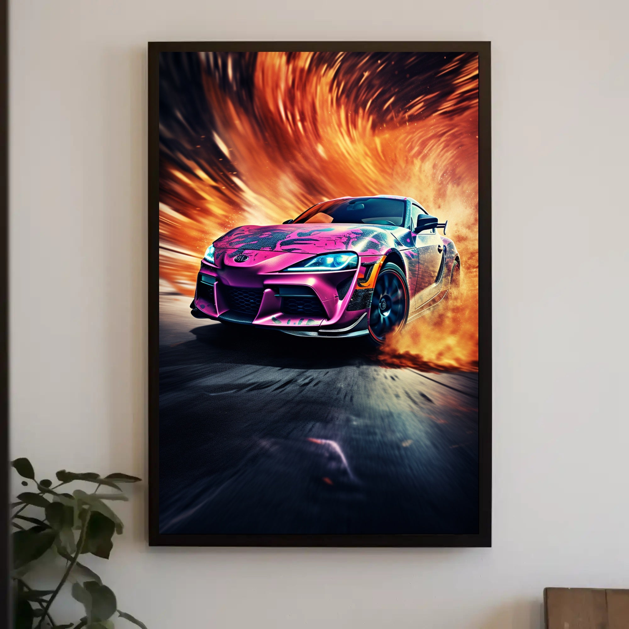 Speed and Flames Poster PosterGoat