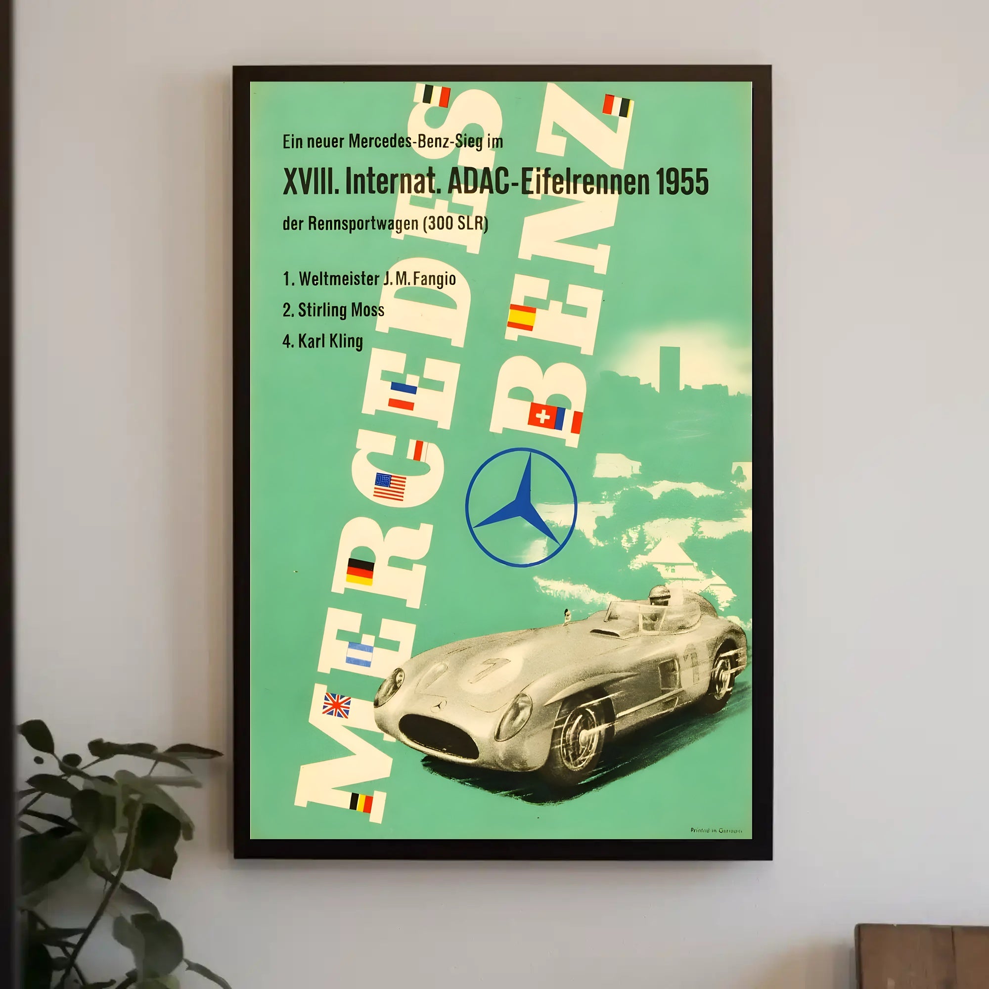 Mercedes-Benz Victory at the 1955 ADAC Eifelrennen Poster