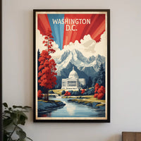Washington D.C. Vintage Travel Poster