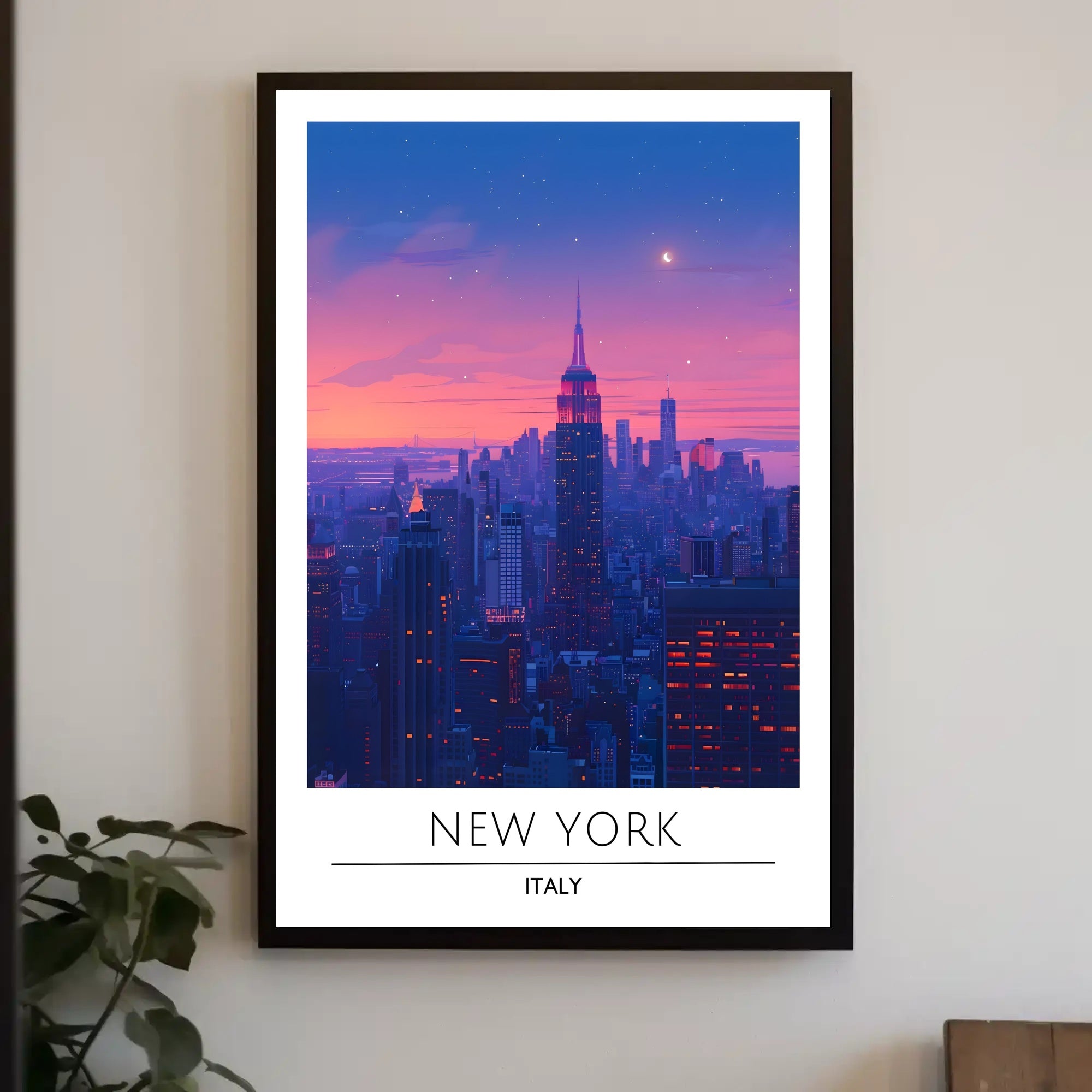 New York City Twilight Skyline Urban or Cityscape Poster