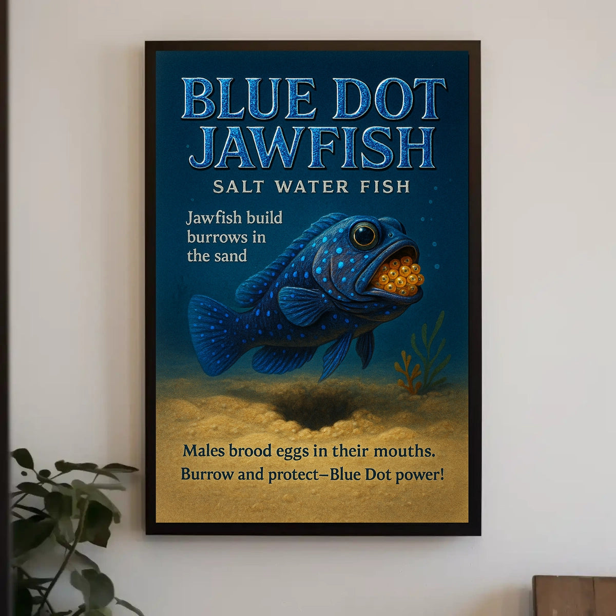 Blue Dot Jawfish Poster