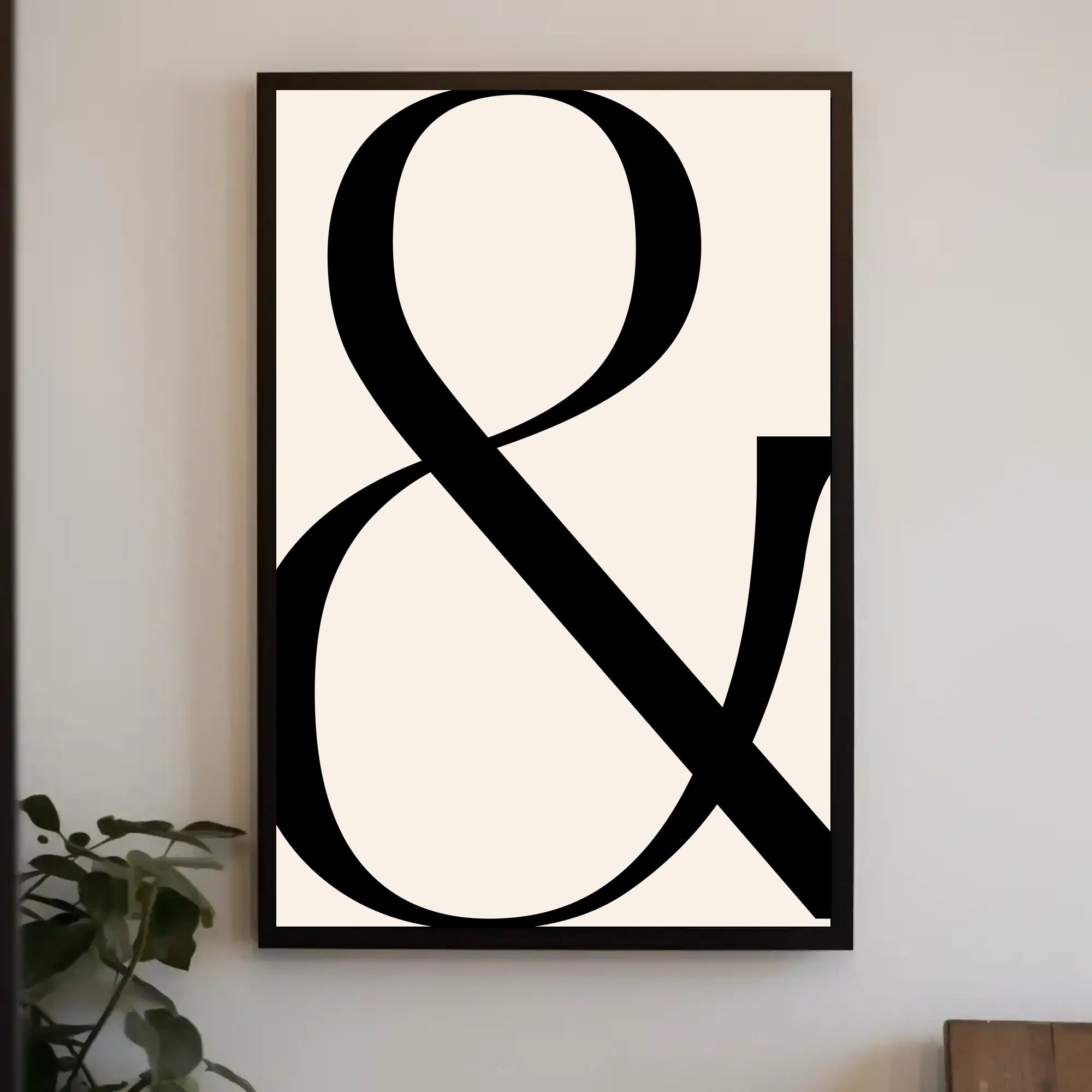 Stylized Ampersand Minimalist Artistic Poster PosterGoat
