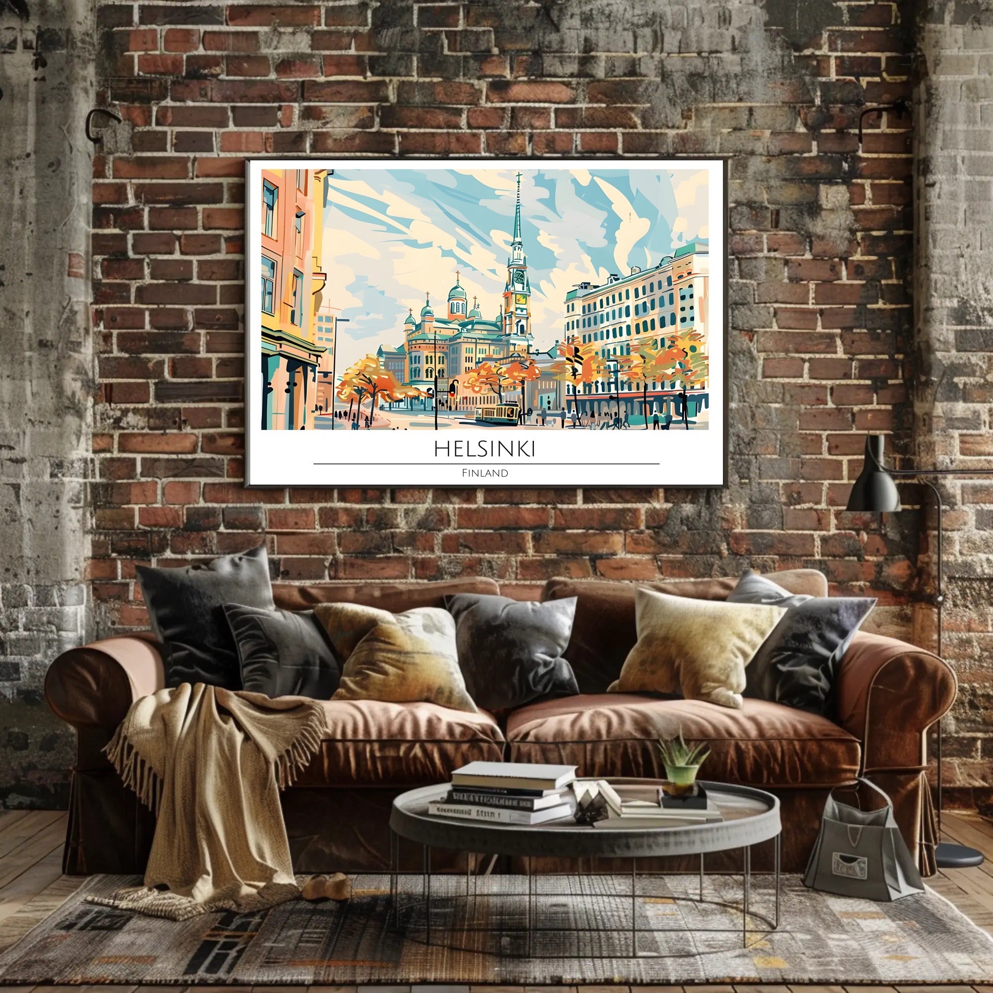 Vibrant Helsinki Poster PosterGoat