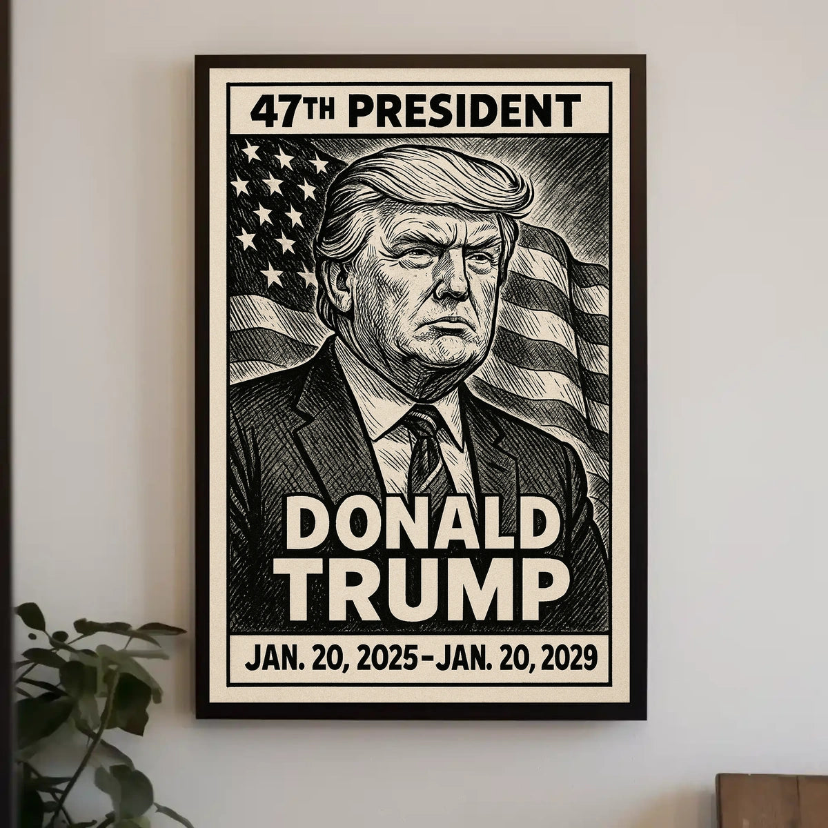 U.S. Presidential Term Vintage Style Political or Propaganda Poster