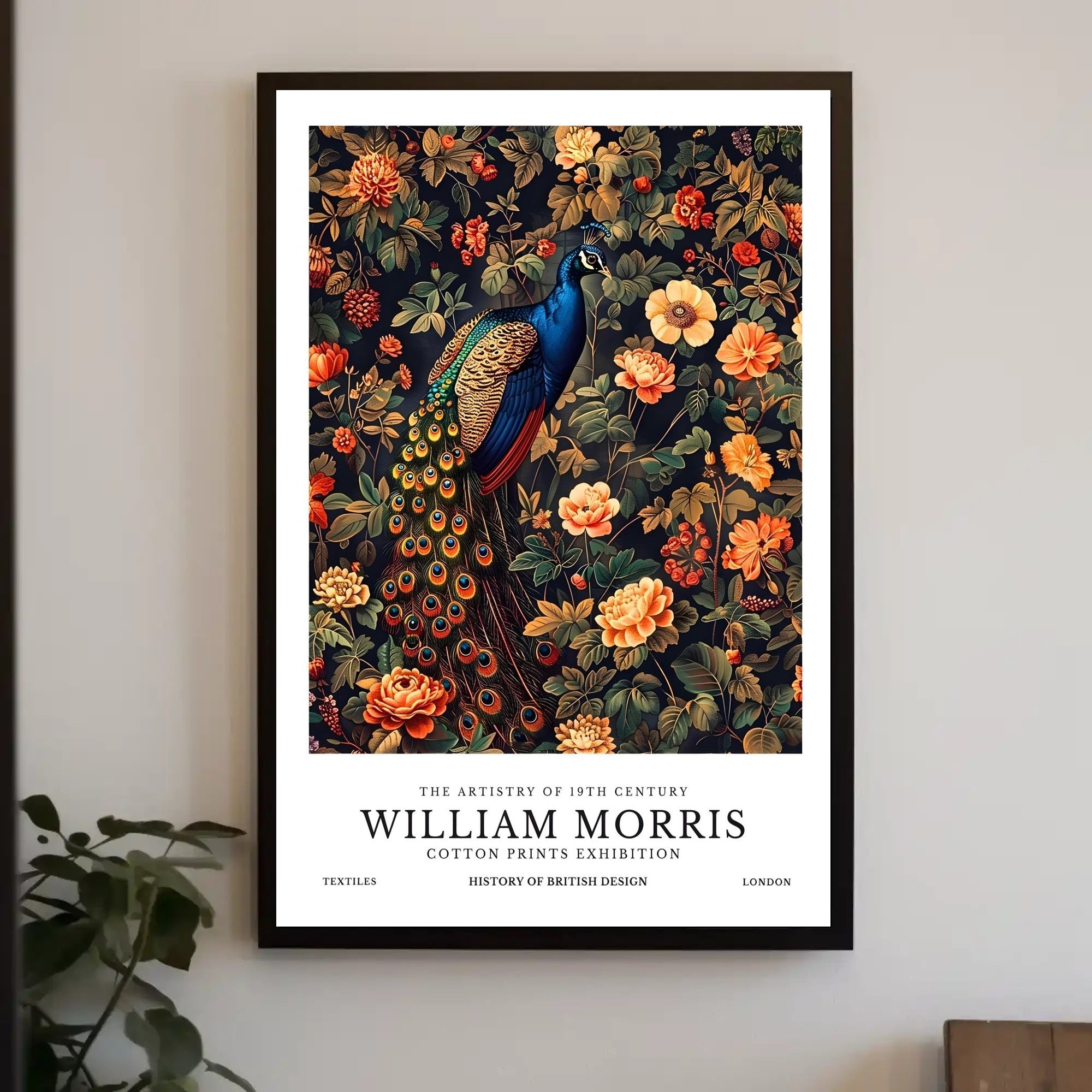 William Morris Textile Design Exhibition Artistic Poster