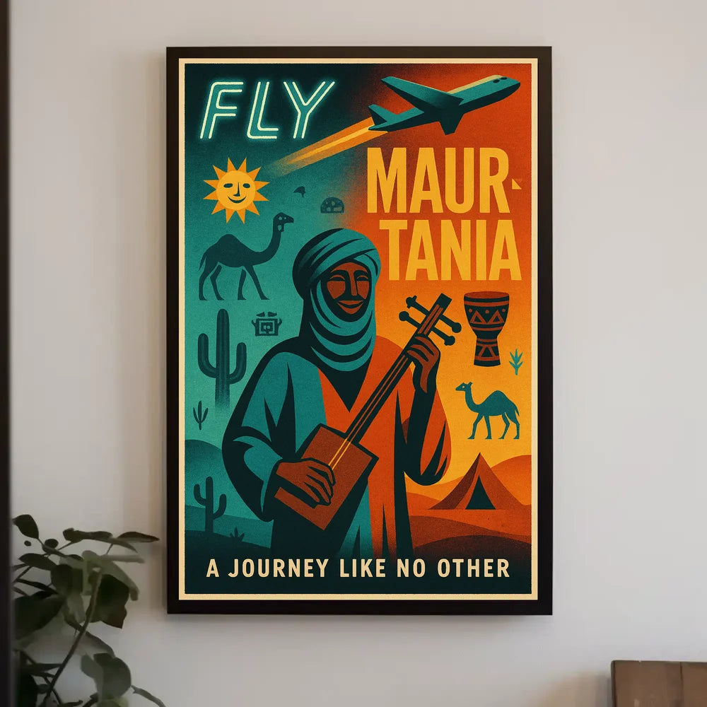 Mauritania Adventure Vintage Travel Poster PosterGoat