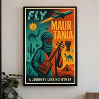 Mauritania Adventure Vintage Travel Poster PosterGoat