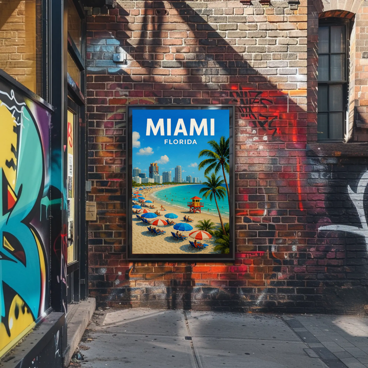 Miami Beach Florida Lifeguard Tower City Coast Poster