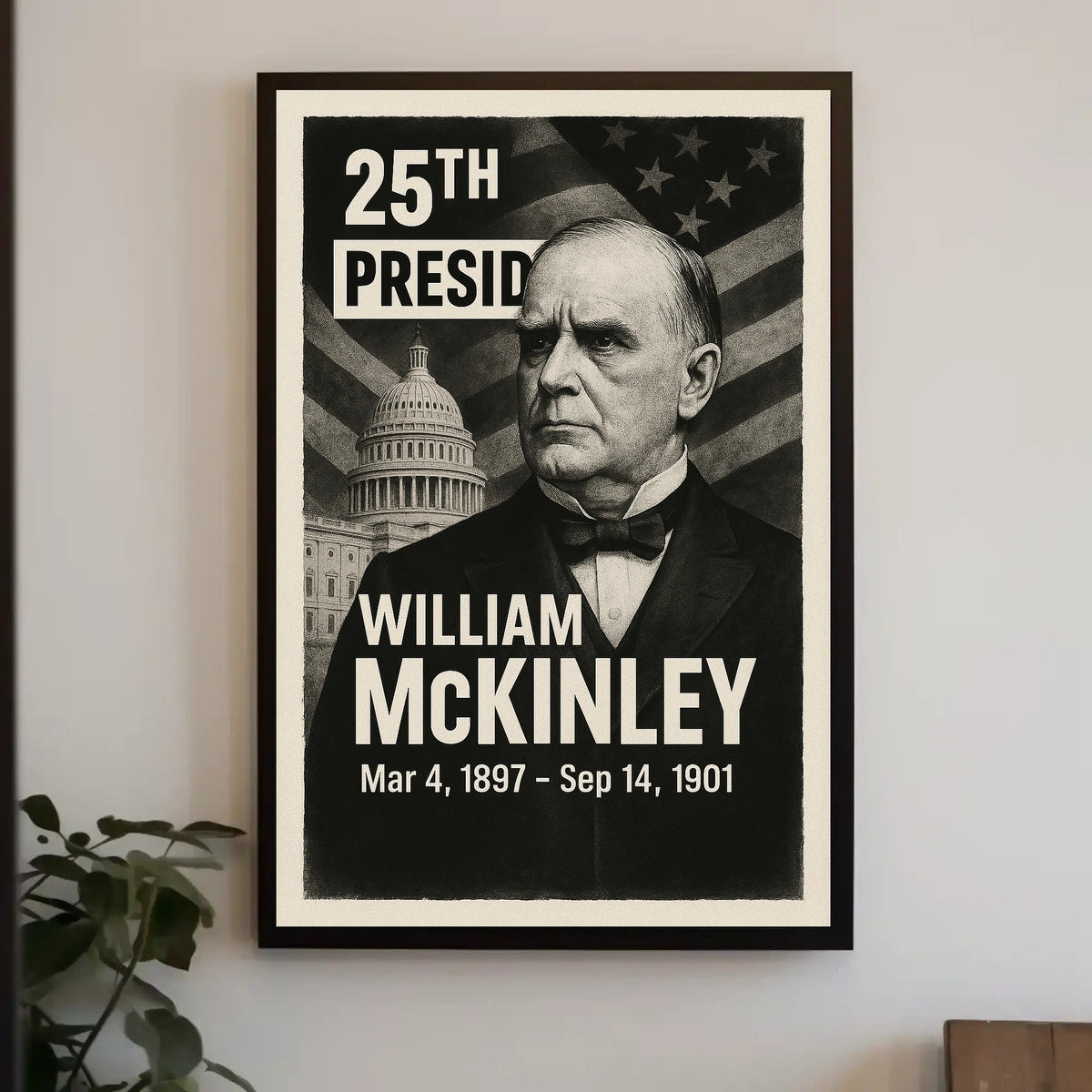 William McKinley 25th President of the United States Digital Montaje Poster