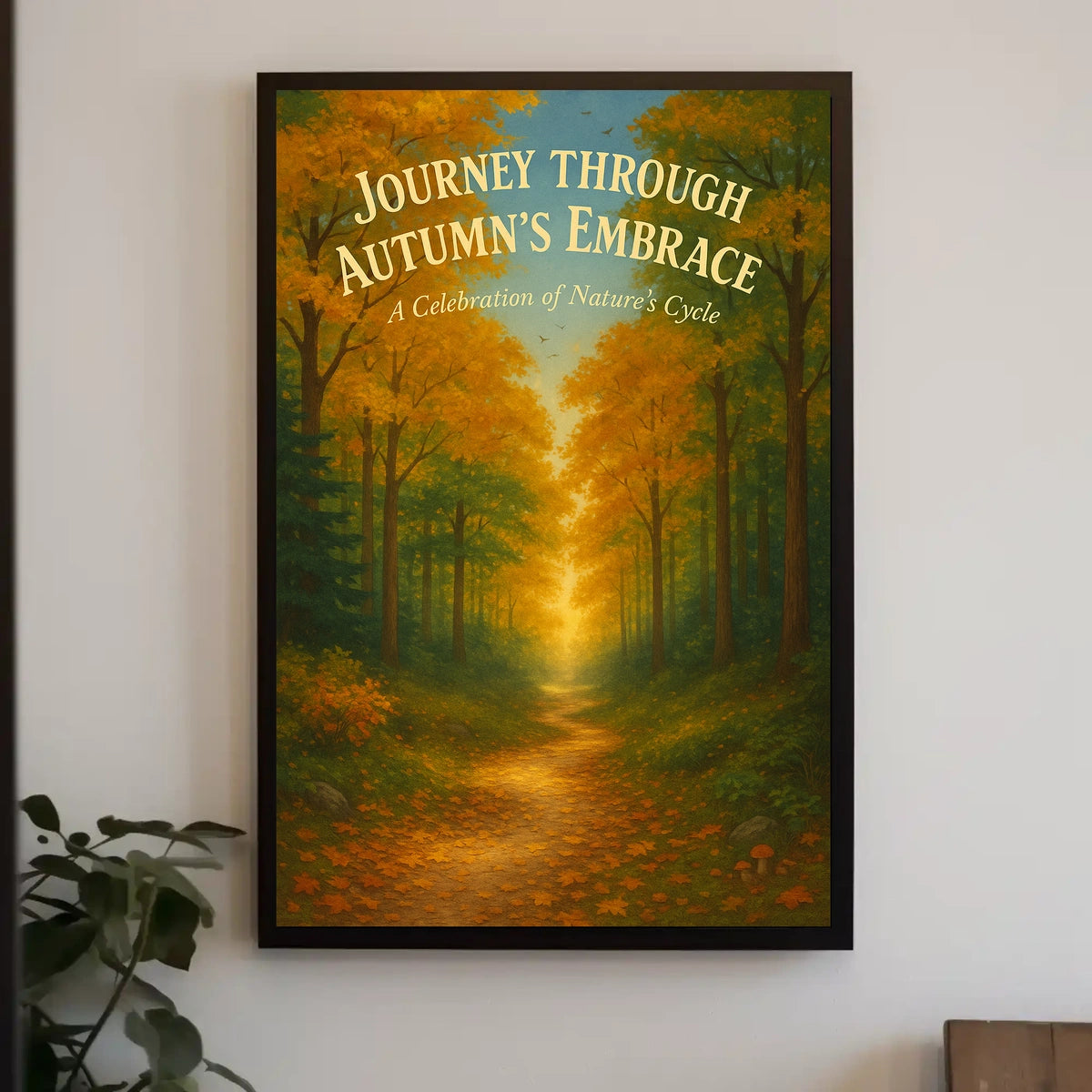 Journey Through Autumns Embrace Poster