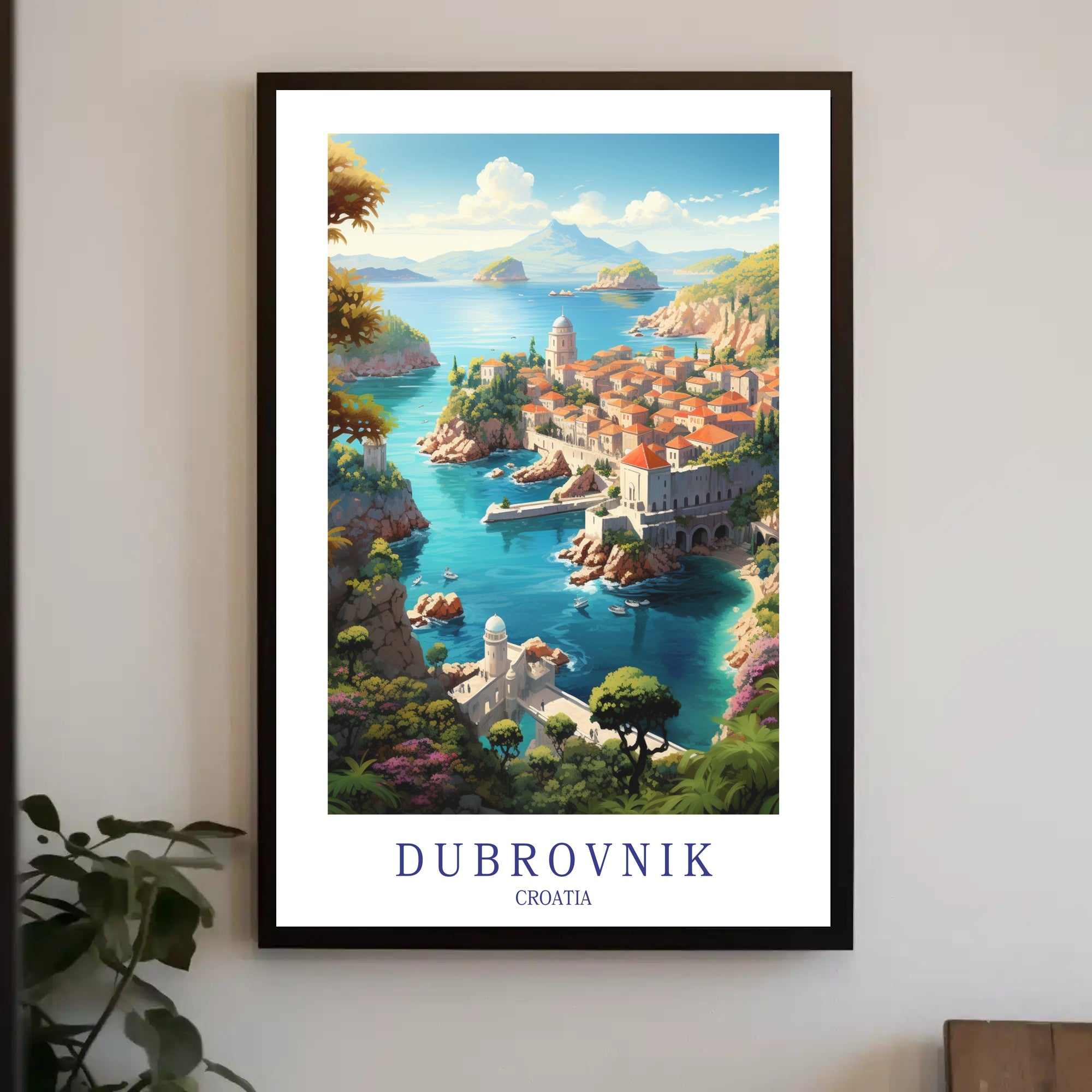 Dubrovnik's Enchanting Cityscape Travel Poster PosterGoat