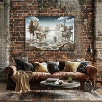 Surreal Architectural Dreamscape Art Poster