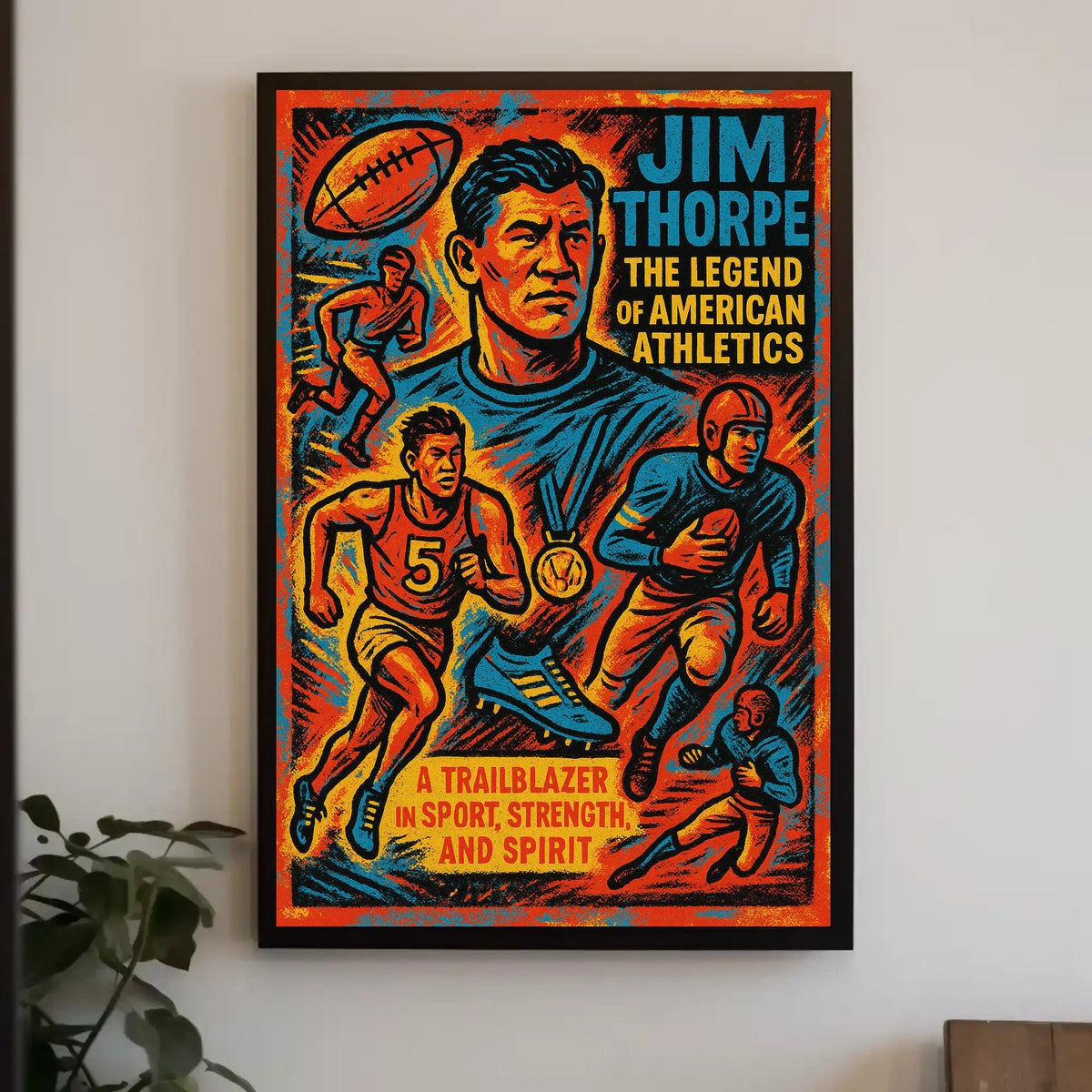 Jim Thorpe Poster The Legend Of American Athletics Icon