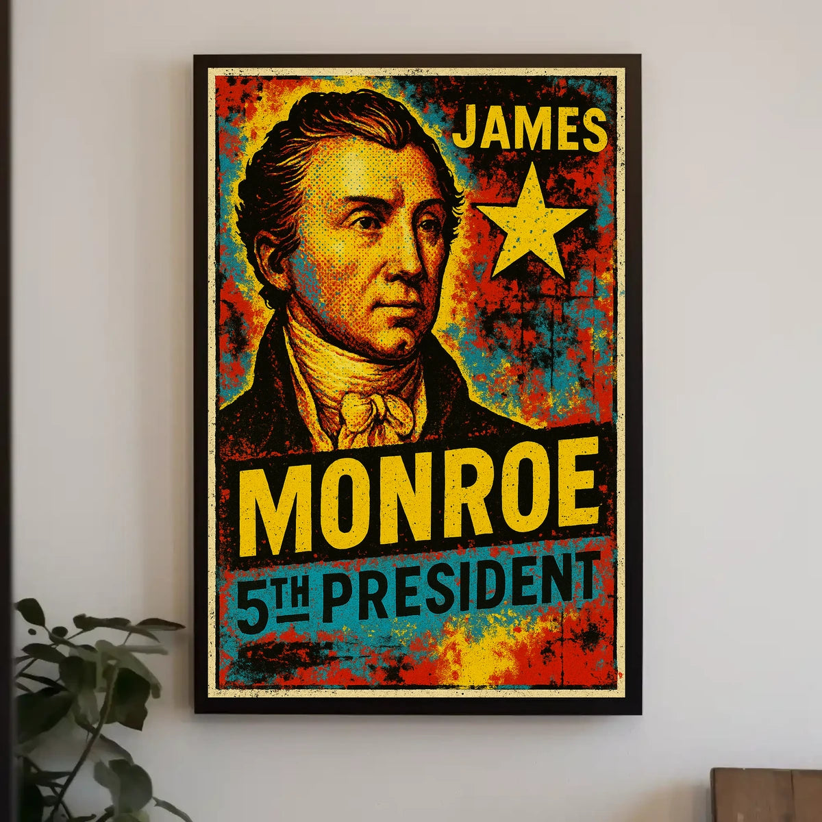 James Monroe 5th President of the United States Graffiti Pop Art Poster