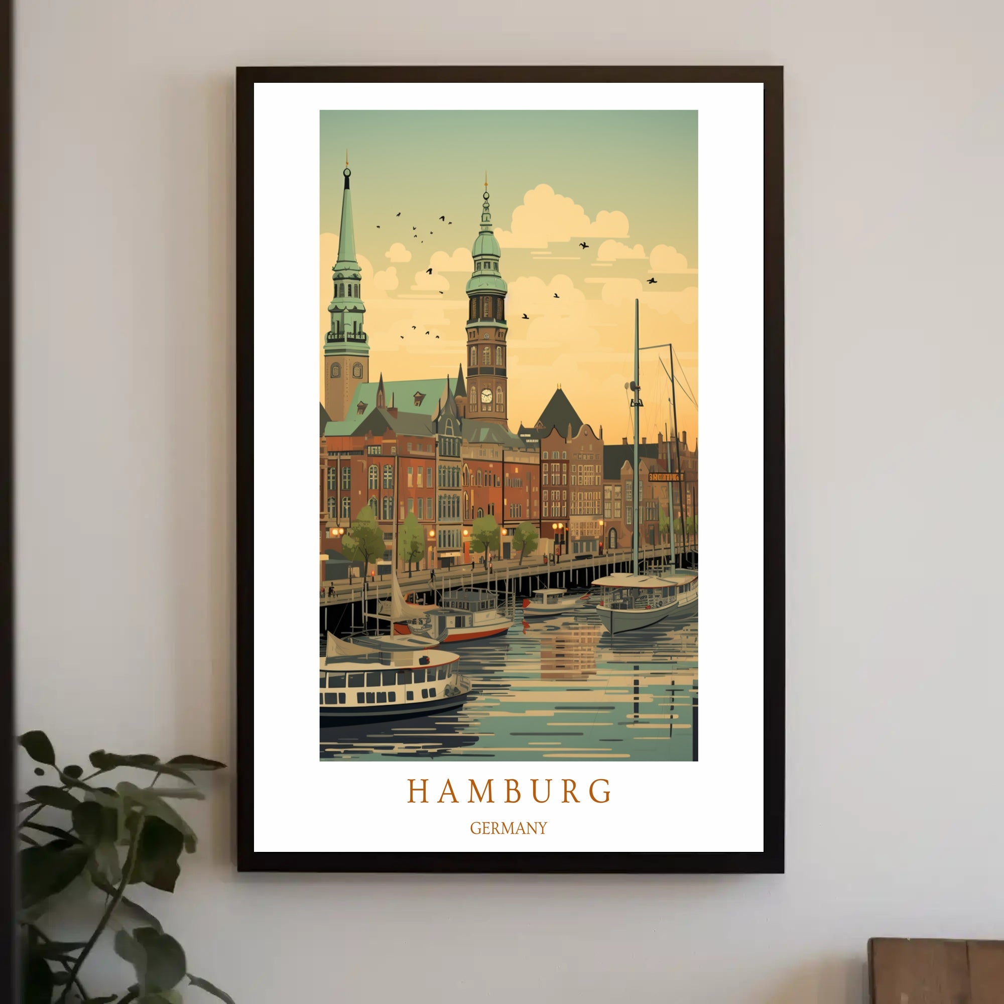 Scenic View of Hamburg Poster PosterGoat