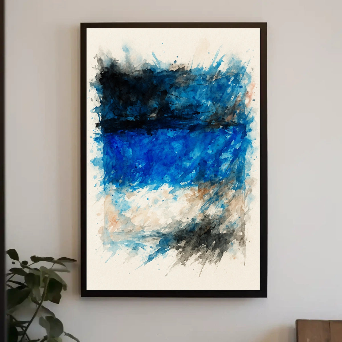 Abstract Blue Horizon Abstract Poster