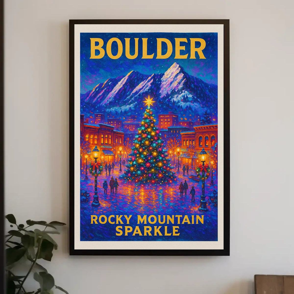 Boulder Rocky Mountain Sparkle Poster