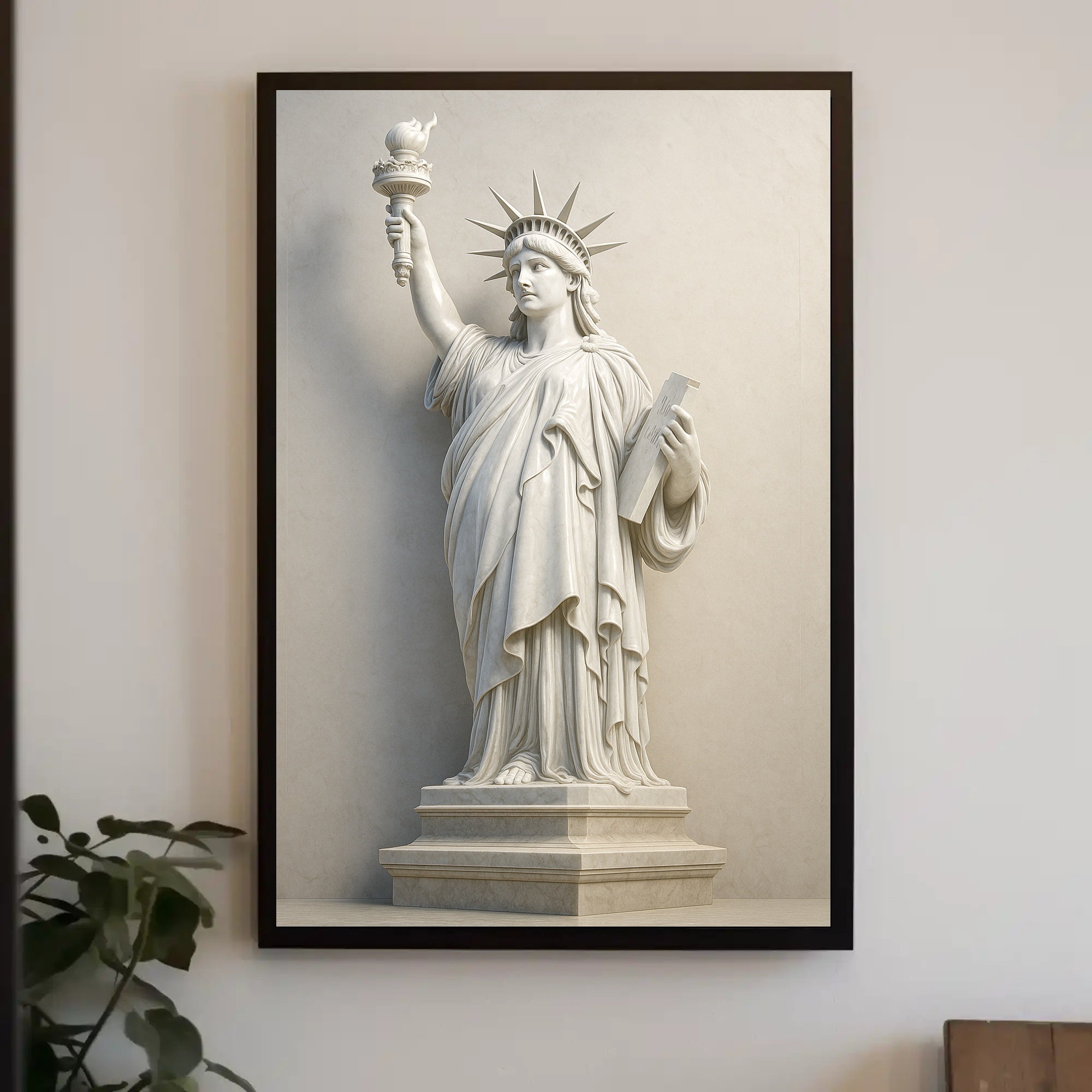 Statue of Liberty Marble Art Historical or Presidential Poster