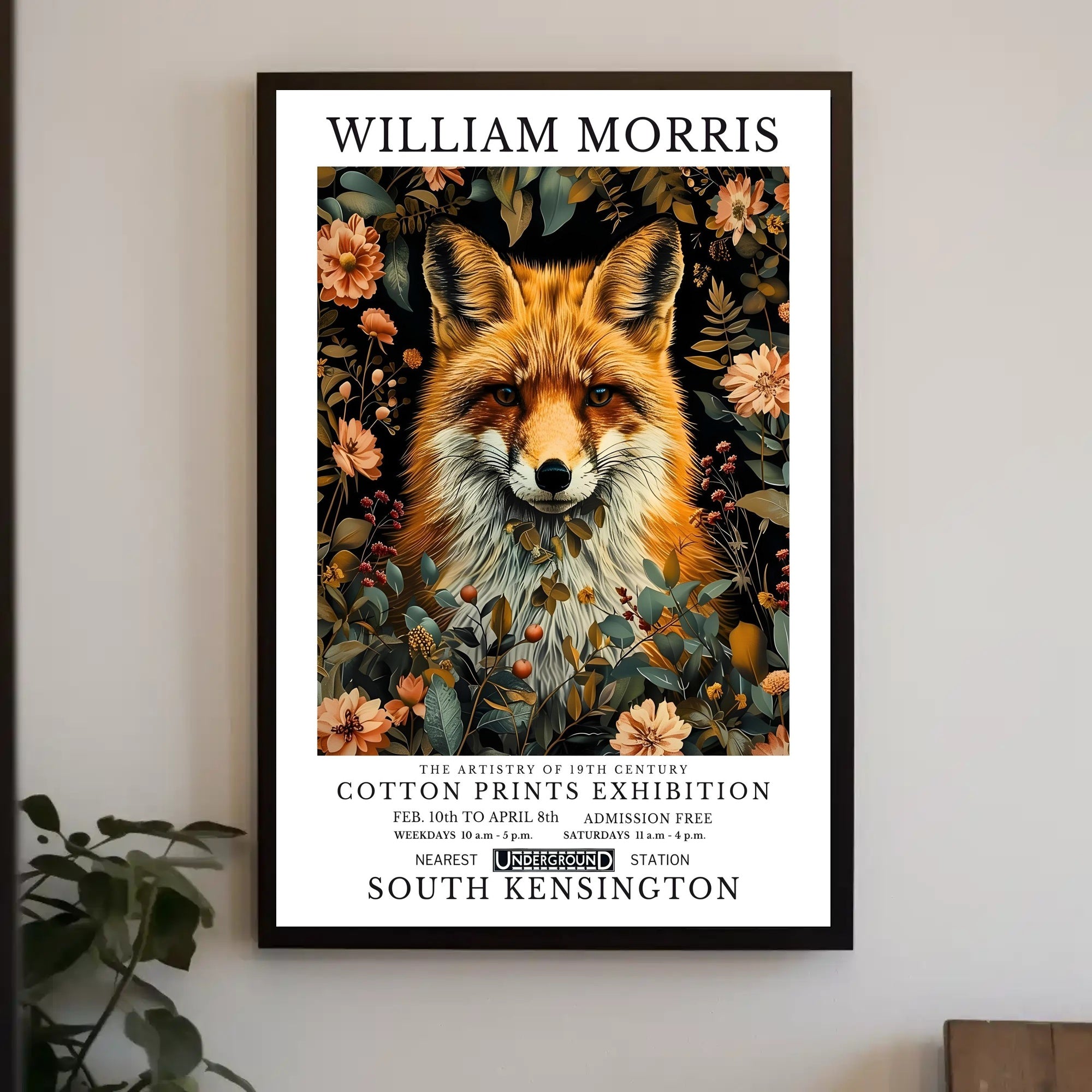 William Morris Exhibition Vintage Artistic Poster