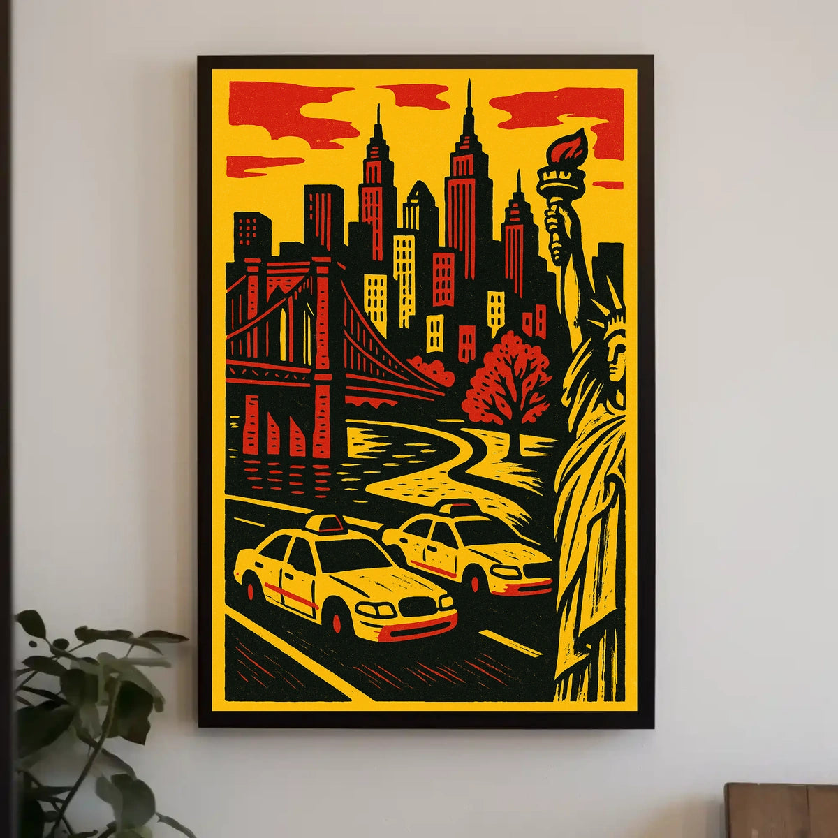 New York Vibes Poster For City Lovers Bold Wall Art