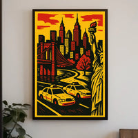 New York Vibes Poster For City Lovers Bold Wall Art