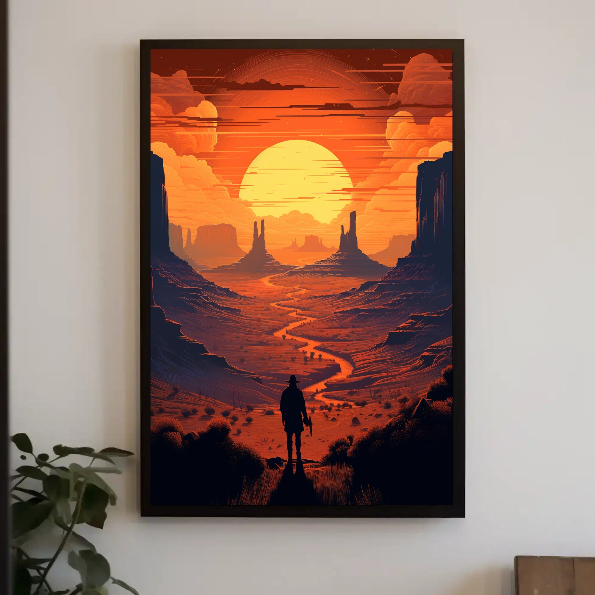 Sunset Over The Canyon Poster PosterGoat