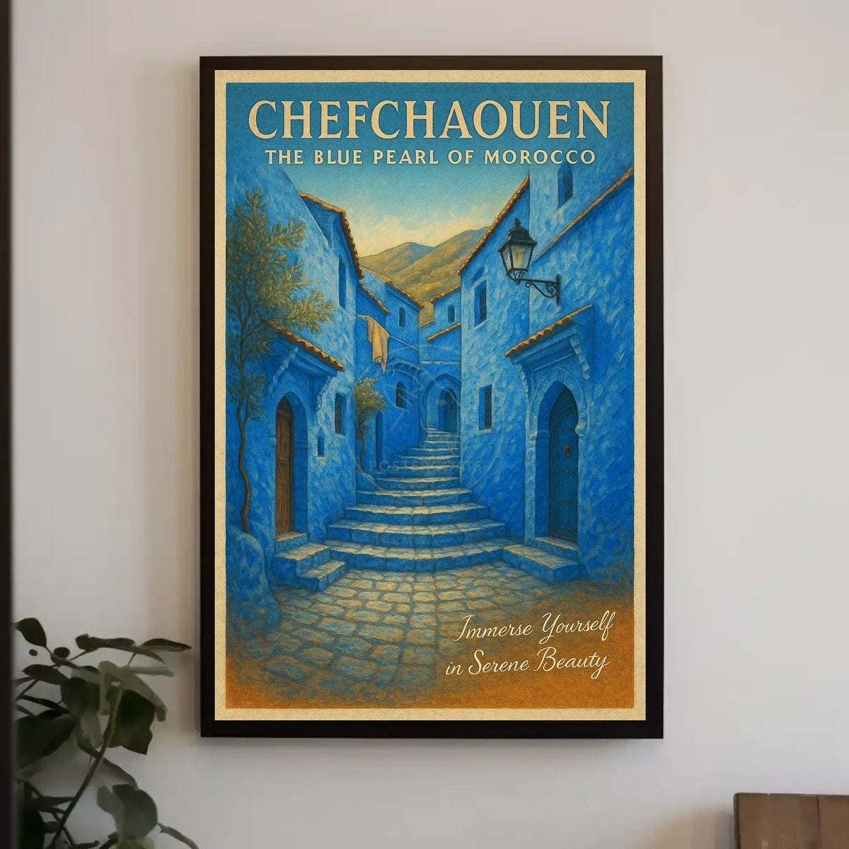 Chefchaouen Blue Charm Travel Poster