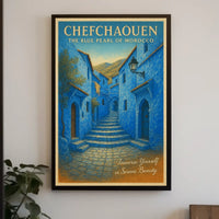 Chefchaouen Blue Charm Travel Poster