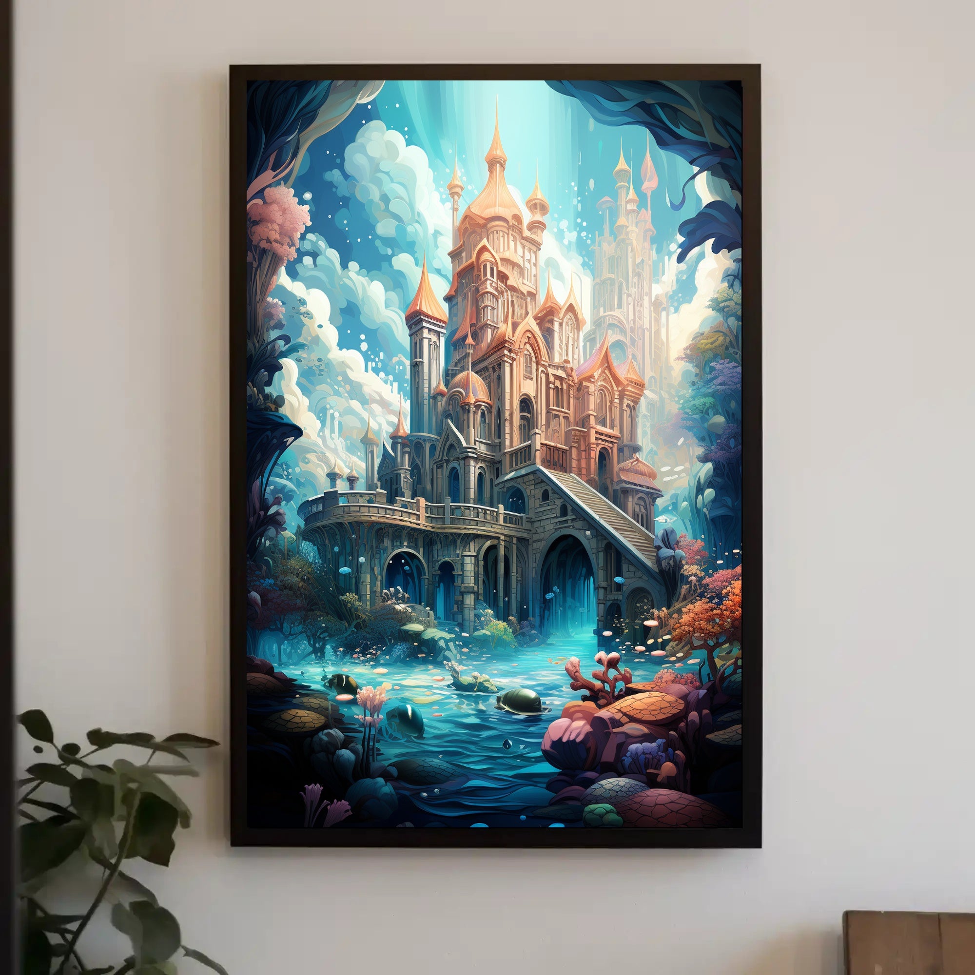 Enchanted Castle By The Sea Poster