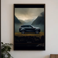 Luxury SUV in Serene Landscape Poster PosterGoat