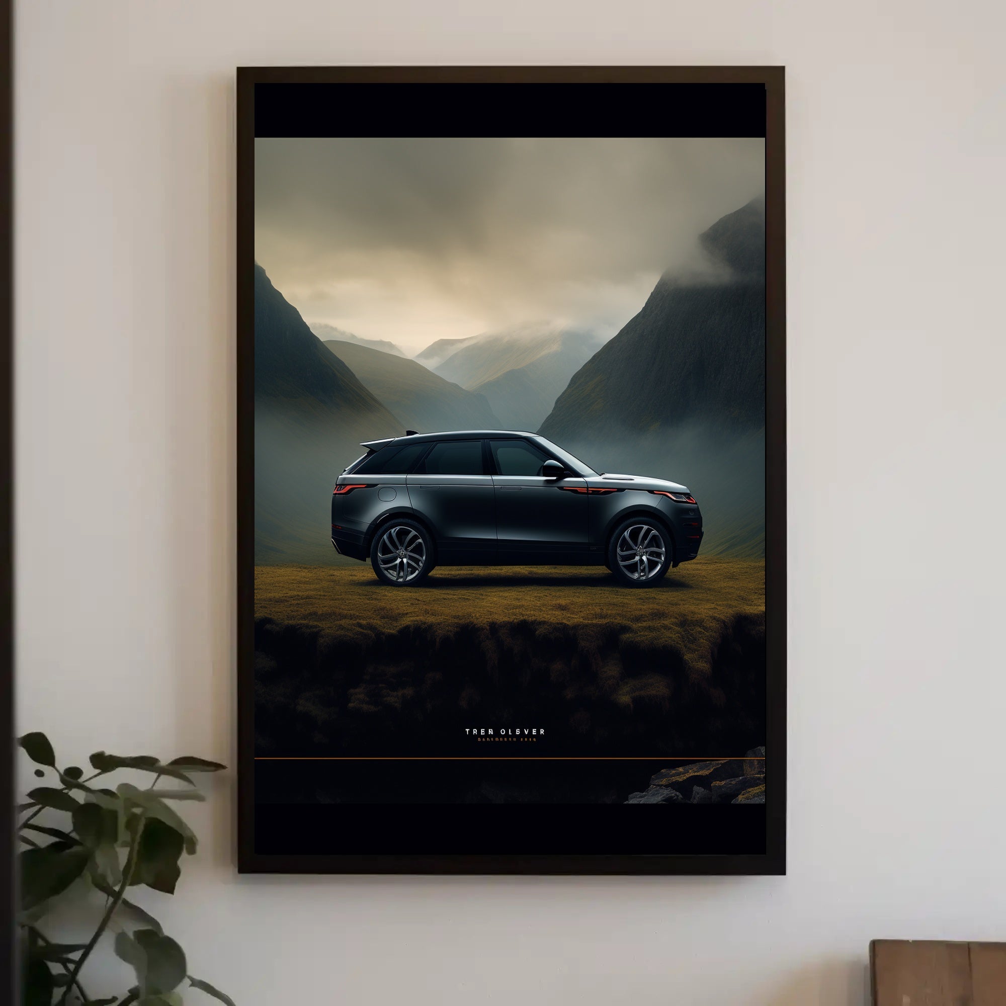 Luxury SUV in Serene Landscape Poster PosterGoat