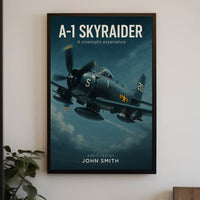 A-1 Skyraider Cinematic Adventure Military Recruitment Poster PosterGoat