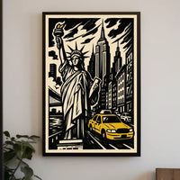 Iconic New York Poster Bold Urban Wall Art for Living Rooms