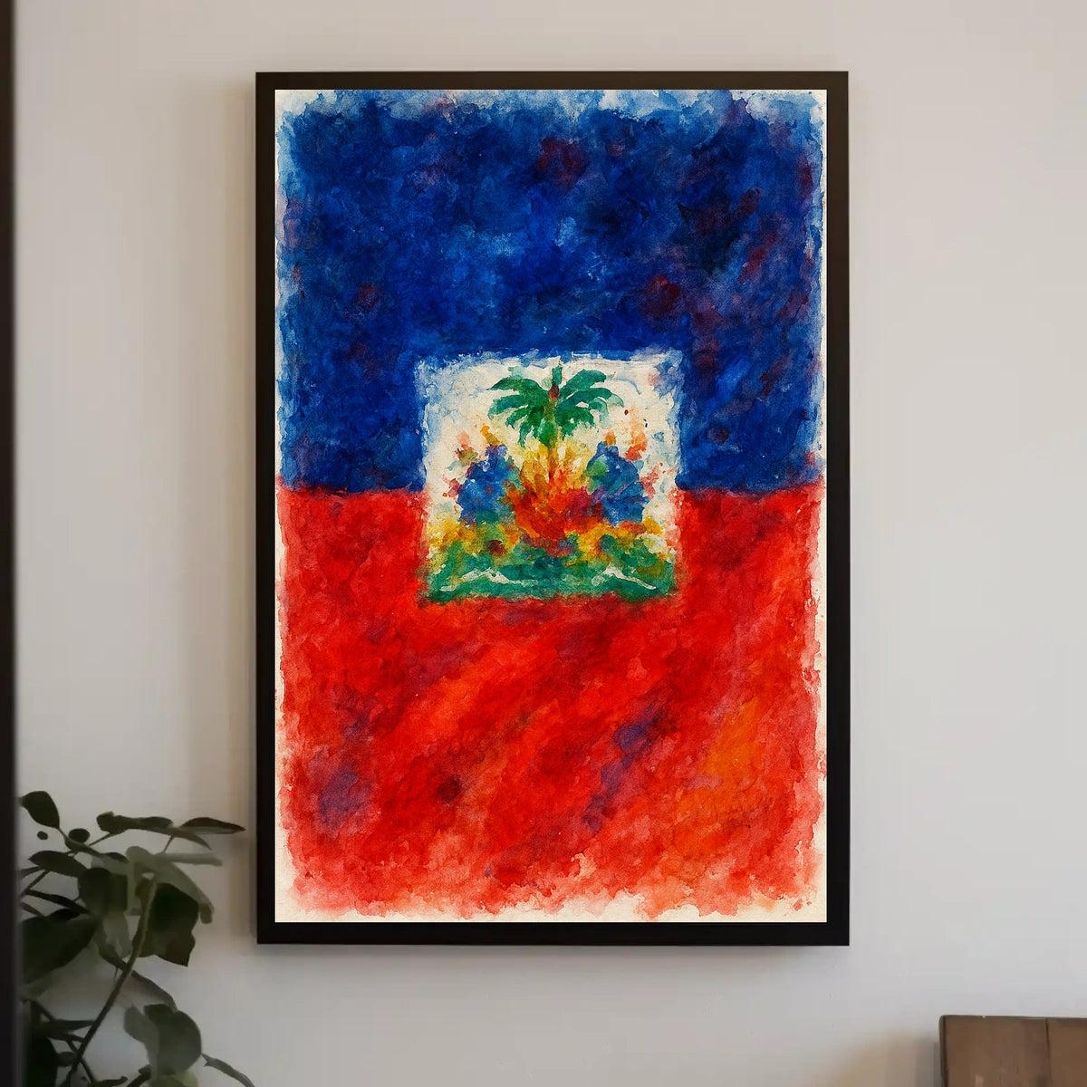 Vibrant Haitian Flag Poster