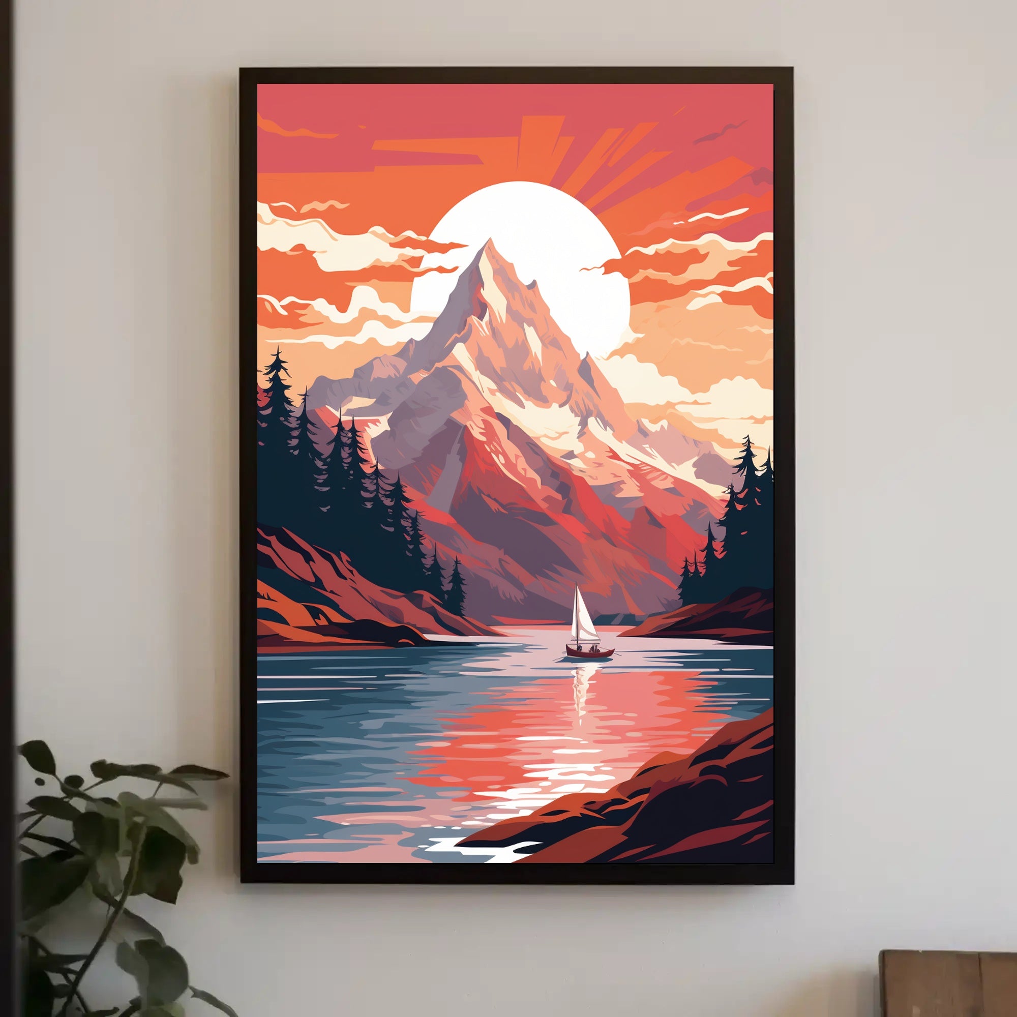 Serene Mountain Retreat Poster PosterGoat
