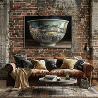 Ancient Asian Marketplace Ceramic Art Poster Print