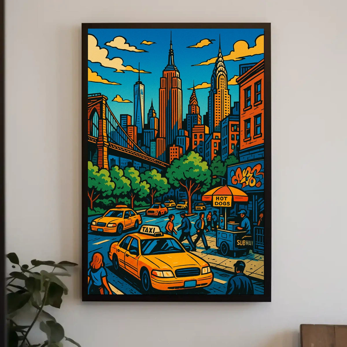 New York City Poster Vibrant Urban Vibe For NYC Lovers