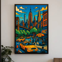 New York City Poster Vibrant Urban Vibe For NYC Lovers