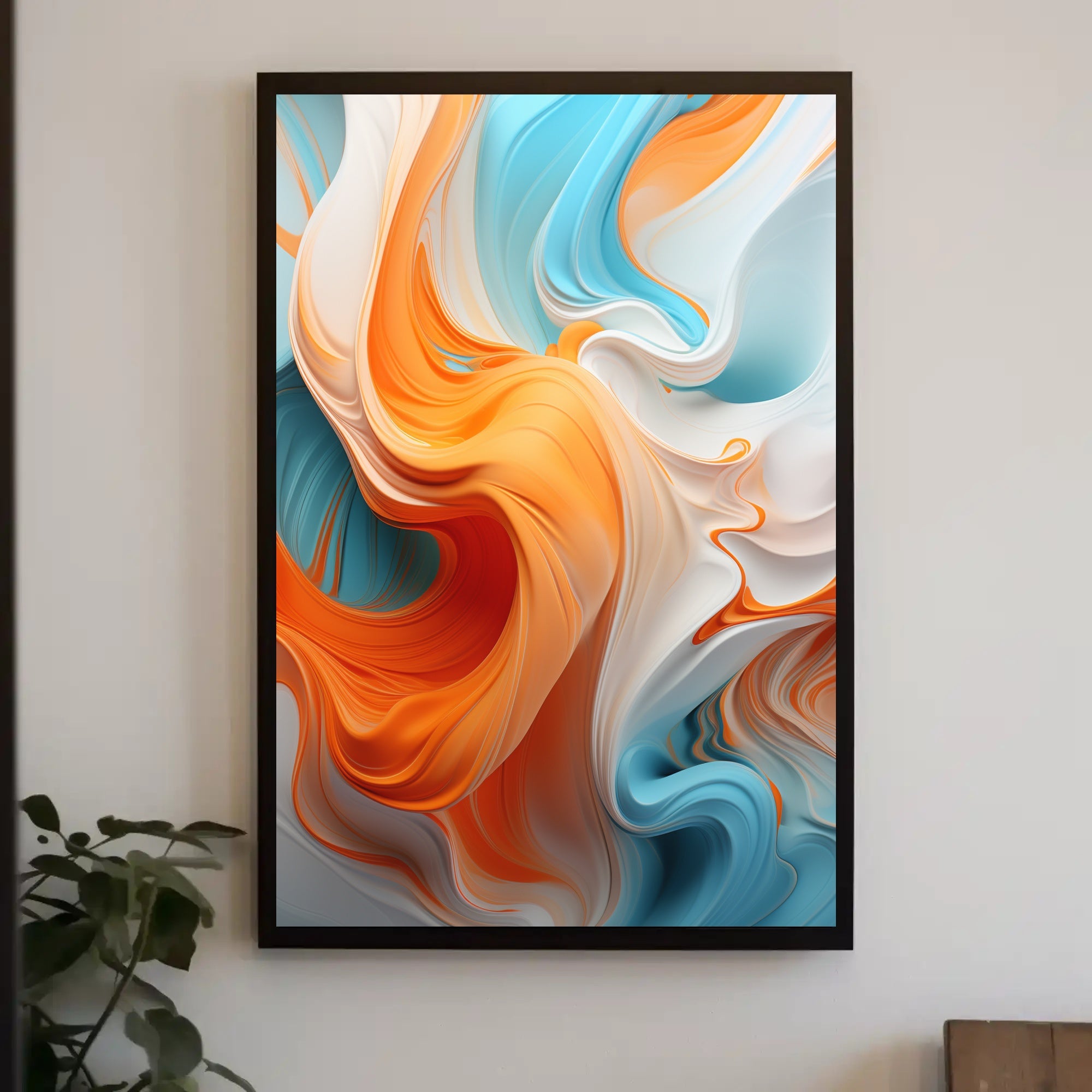 Fluid Energy: Vibrant Abstract, Artistic, or Pop Culture Poster