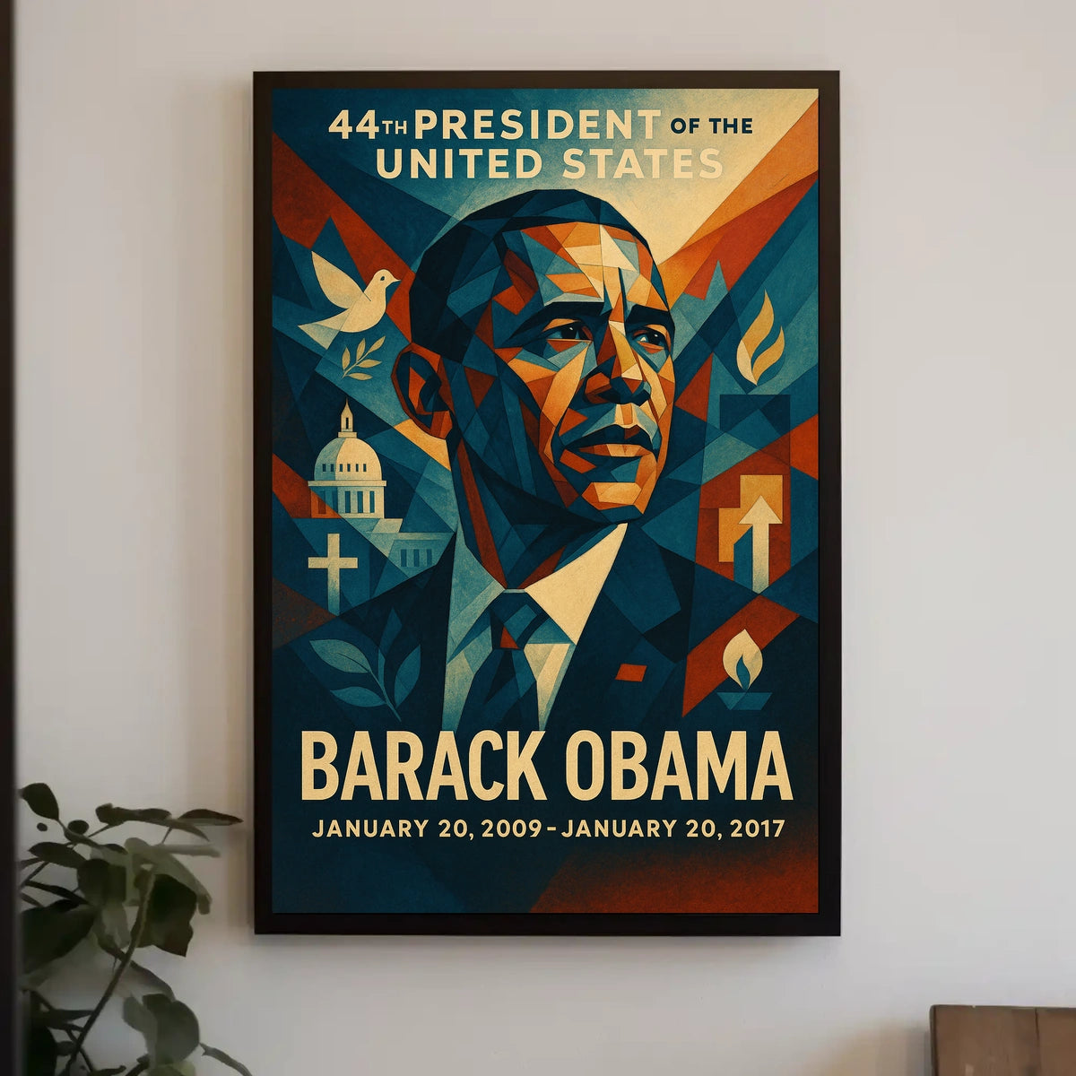 Obama Era Presidential Portrait Art Poster