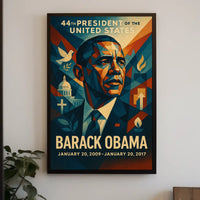 Obama Era Presidential Portrait Art Poster
